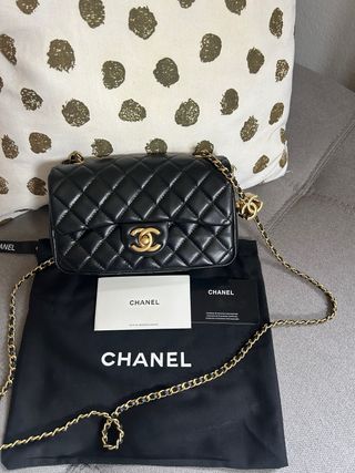 Borsa Chanel Pelle Nera e Oro