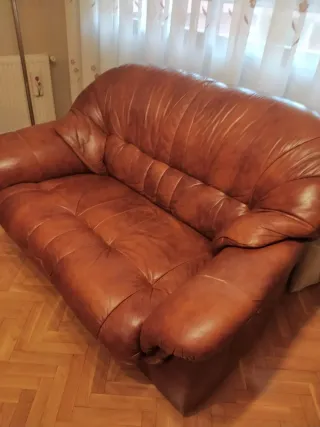 Sofá de piel 2 plazas