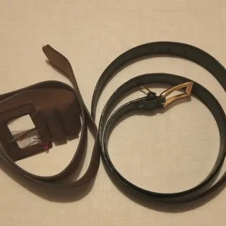 Cinture in vera pelle - 2 pezzi