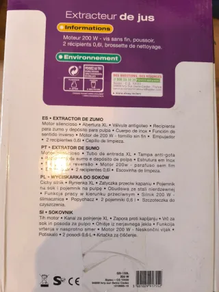 Extractor de Zumo Acero Inoxidable Nuevo