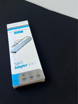 Adaptador USB-C 8 en 1 Gris