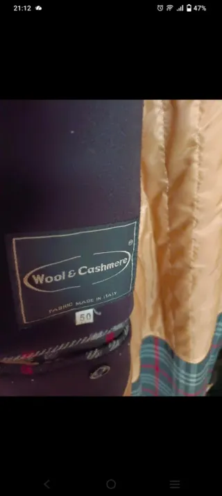 Cappotto uomo cashmere tg. 50