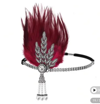 Vestido Vintage Años 20 Rojo y Negro ( charleston)