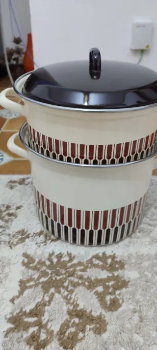 Set 2 Pentole Smaltate Vintage Mone