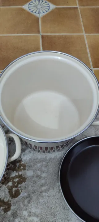 Set 2 Pentole Smaltate Vintage Mone