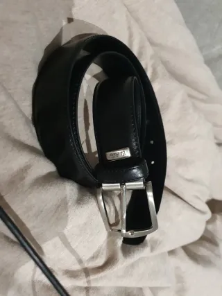 Cinturón El Polo Negro Hebilla Metálica