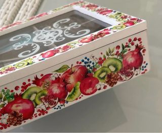 Scatola porta te' e tisane in legno