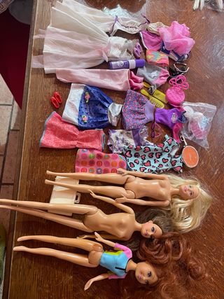 Lotto Barbie con vestiti e accessori