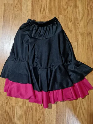 Falda de baile/disfraz negra y fucsia