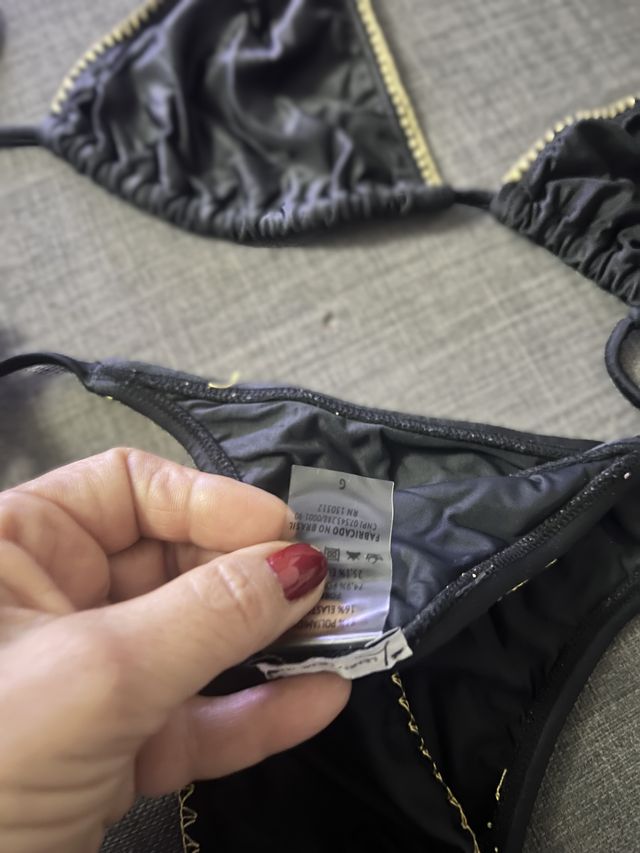 Bikini Negro y Dorado