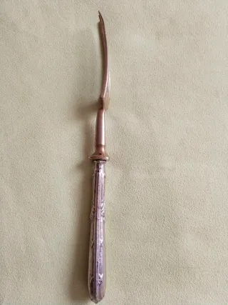 Trinchador antiguo metal dorado y plateado