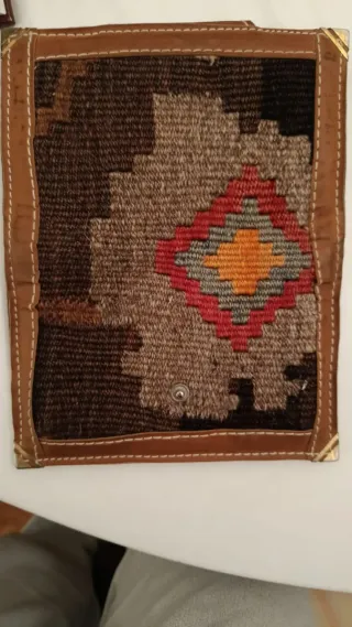 Cartera Vintage Cuero Kilim Multicolor Turka
