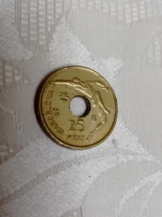 Moneta Spagna 25 Pesetas Barcellona 1992