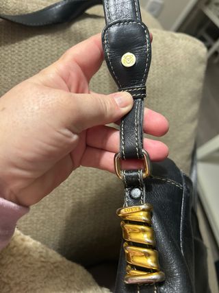 Bolso Loewe bandolera negro clásico vintage 30x20