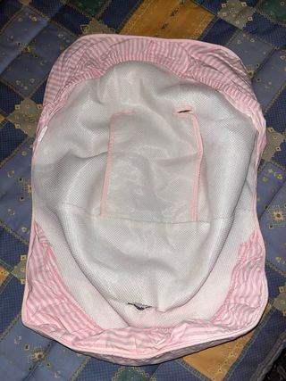 Saco para cuco/huevito rosa y blanco