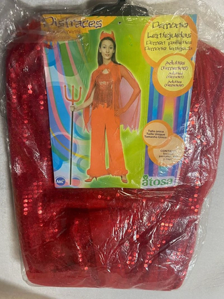 Disfraz Carnaval Demonia Lentejuelas Atosa