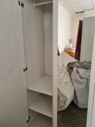 Armario 3 puertas blanco con espejo