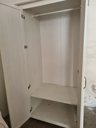 Armario 3 puertas blanco con espejo