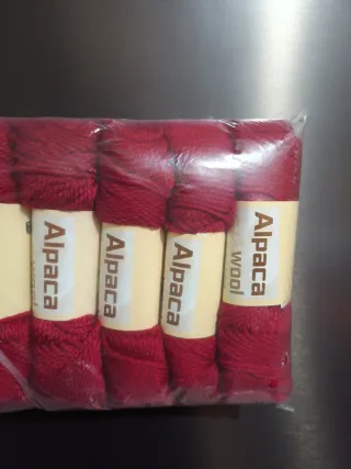 Gomitoli lana alpaca rossi