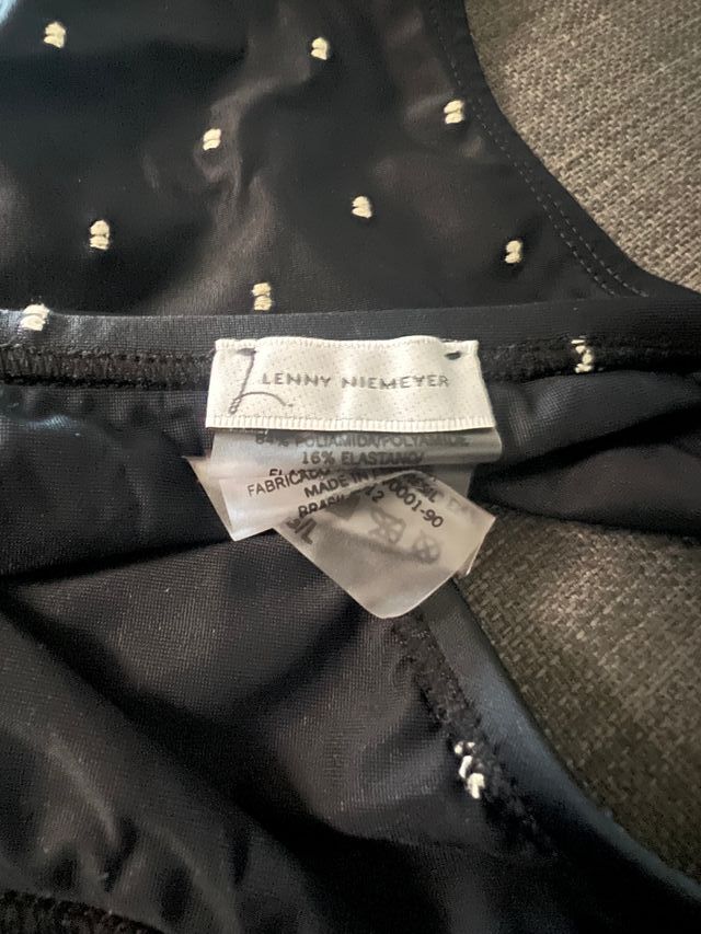 Bikini Negro con Puntos Plateados