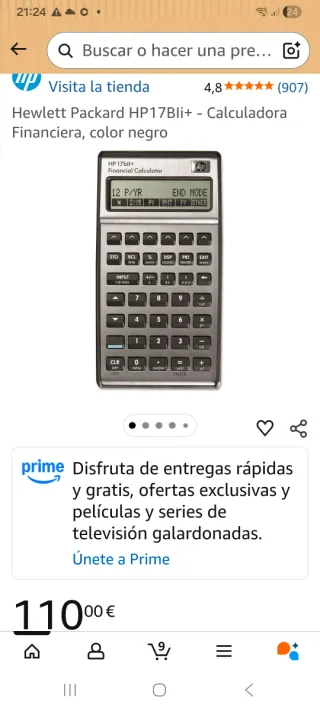 Calculadora Financiera HP 17bll+