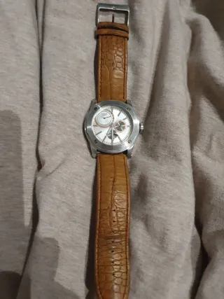 Reloj Guess Hombre Marrón/Plateado