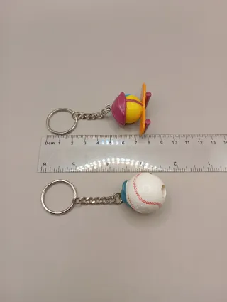 Portachiavi Smiley sport baseball e skateboard