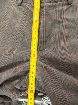 Pantalón Carolina Herrera Gris y Rojo