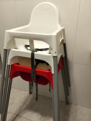 3 tronas Ikea de plástico sin bandeja