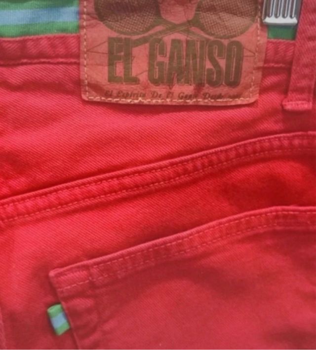 Vaqueros El Ganso Rojos Hombre Talla 38
