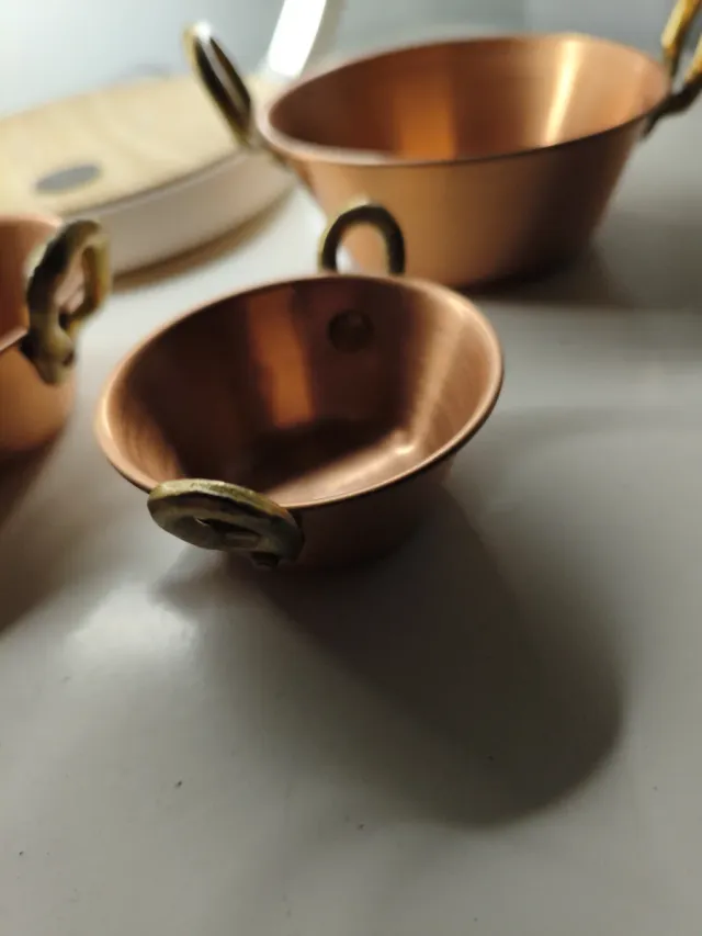 3 Antiguos Calderos Cobre