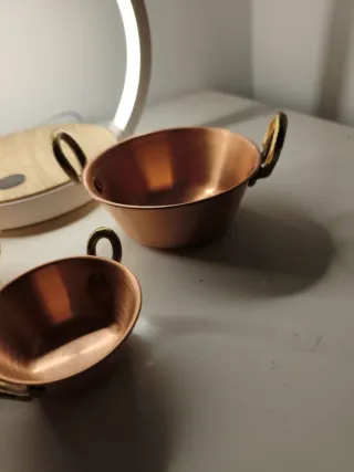 3 Antiguos Calderos Cobre