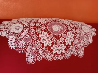 Centrotavola pizzo bianco 70x40 cm