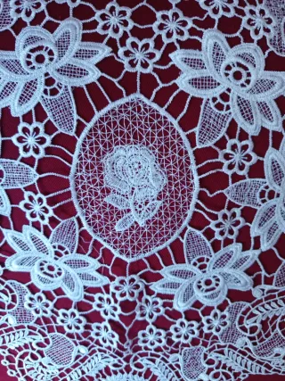 Centrotavola pizzo bianco 70x40 cm