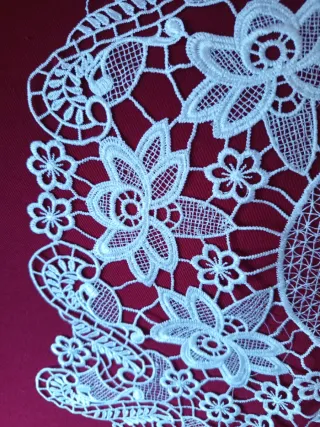 Centrotavola pizzo bianco 70x40 cm