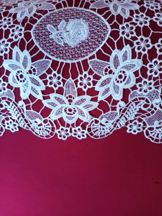 Centrotavola pizzo bianco 70x40 cm