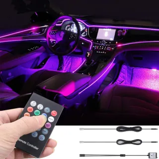 Tira LED Coche RGB Control Remoto
