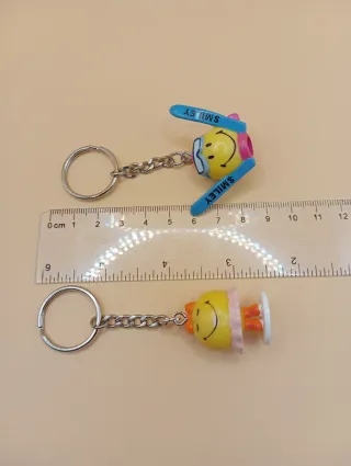 Set n.2 portachiavi Smiley sport: danza e sci