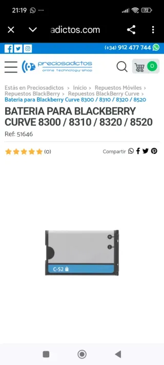 Batería BlackBerry C-S2
