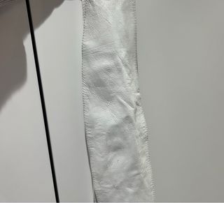 Cinturón de piel blanco ancho, morgado