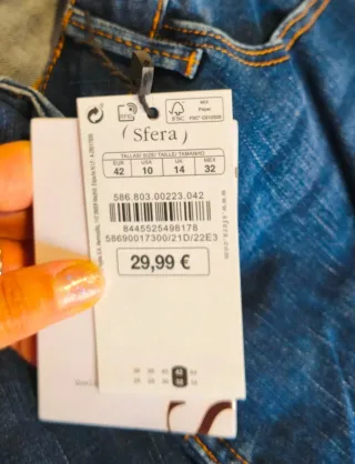 Pantalón Sfera brillo talla 40