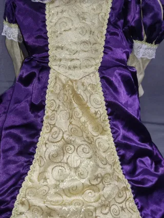 Disfraz Princesa Niña Morado y Dorado