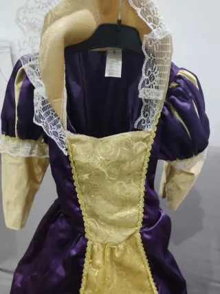 Disfraz Princesa Niña Morado y Dorado