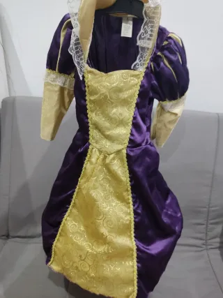 Disfraz Princesa Niña Morado y Dorado