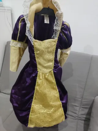 Disfraz Princesa Niña Morado y Dorado