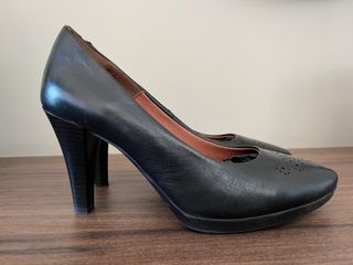 Zapatos de piel tacón alto plantilla acolchada