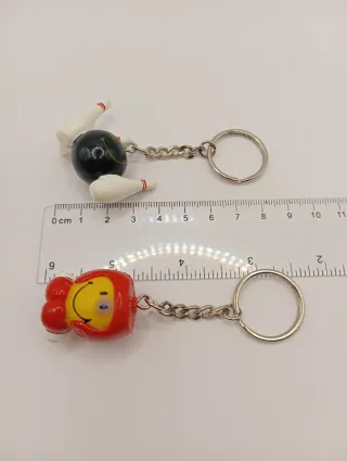 Set n.2 portachiavi Smiley sport bowling e boxe