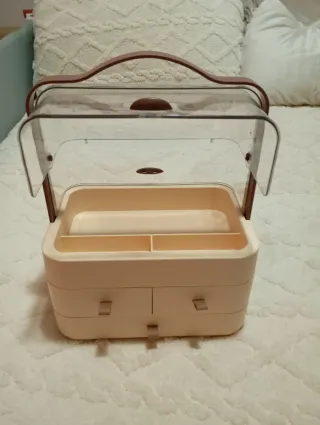 Organizador Maquillaje Beige y Marrón