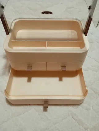 Organizador Maquillaje Beige y Marrón