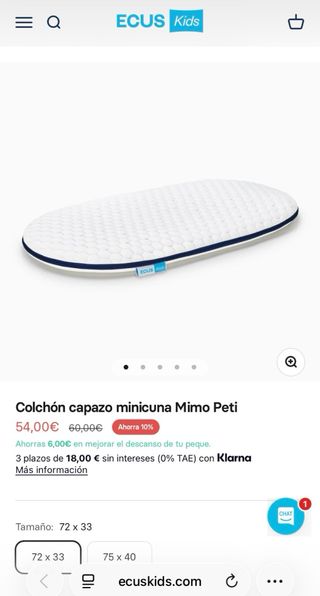 Moisés madera y mimbre con ruedas sin estrenar